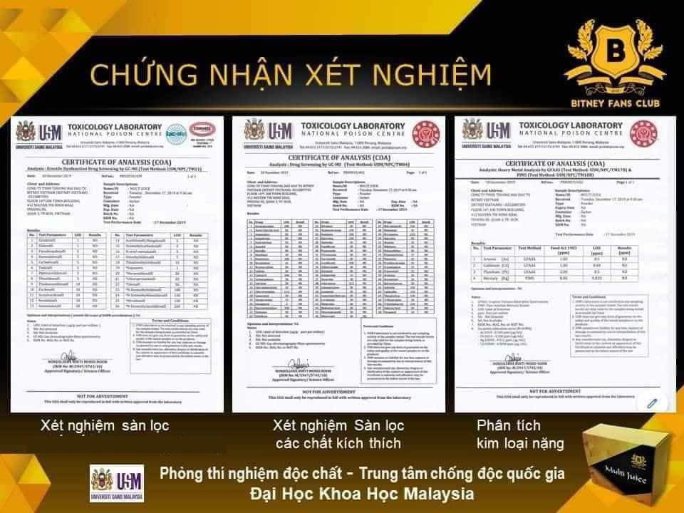 chứng nhận multi juice